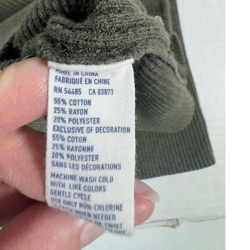 American Eagle Cardigan Mens M Olive Shawl Collar Waffle‎ Knit Gorpcore Preppy